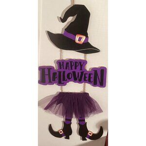Witch-Themed Happy Halloween Hanging Decor